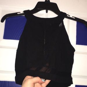 Black crop top.
